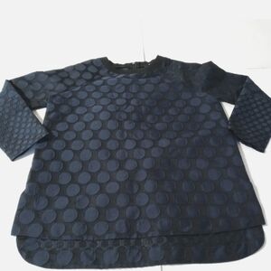 Madewell Black and Blue Polka Dot Sweater